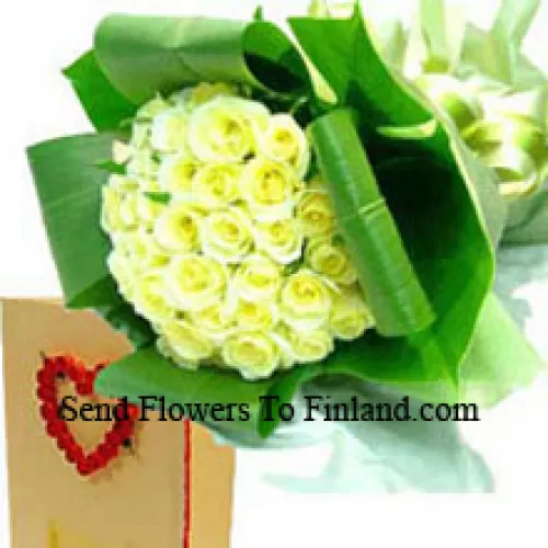 Ramo de 51 rosas amarillas con una tarjeta de felicitación gratuita