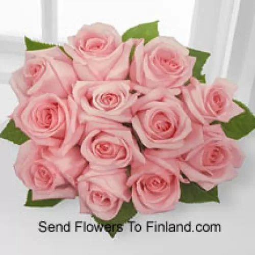 Bouquet de 11 roses roses